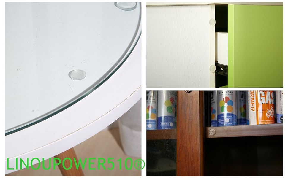 Clear Glass Table Top Bumpers,Soft Material,to Control The Movement of