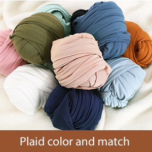 Baby Swaddle Blanket with Hat Headband Set Newborn Swaddle Wrap Receiving Blankets for Baby Girl