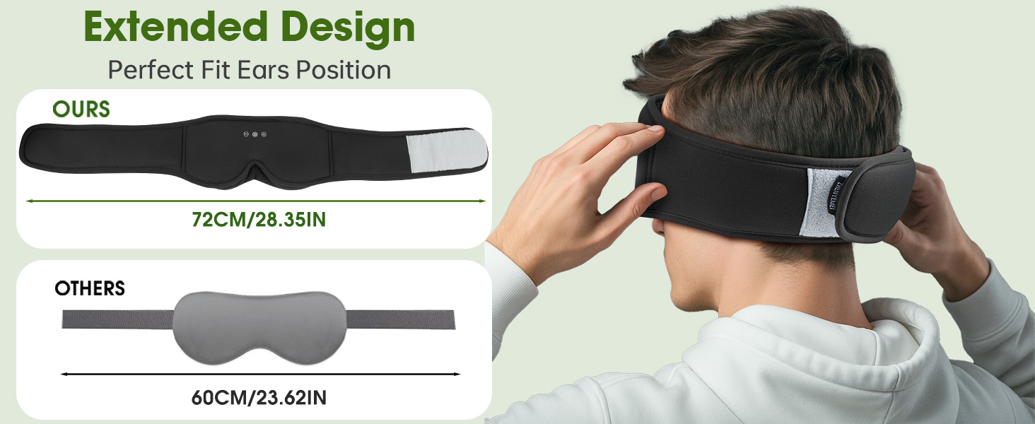 bamboo sleep eye mask bluetooth headphone for sleep