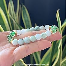 8mm Firefly Beads Silver Lava Bracelet 15 jade