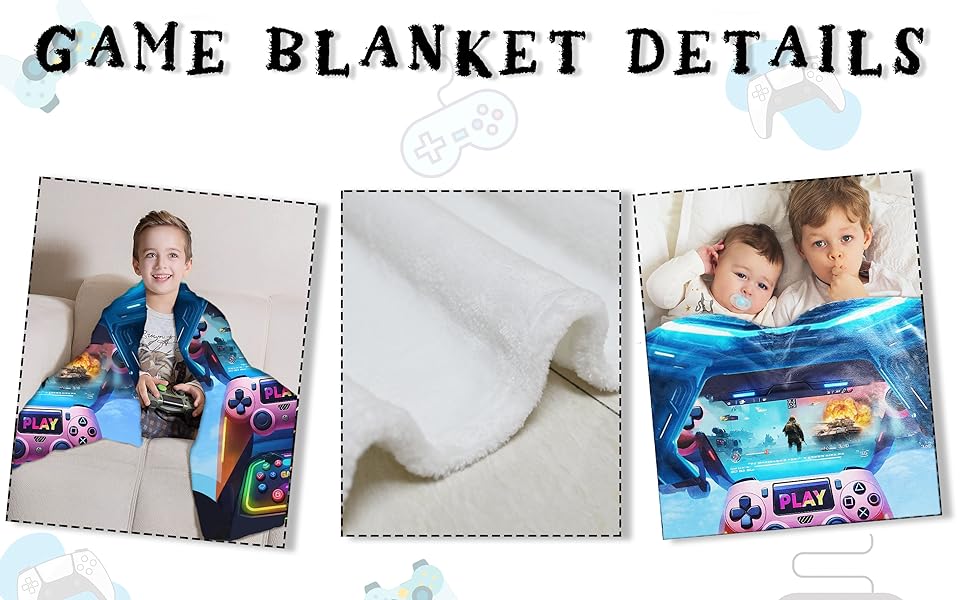 jvycjlu Game Controller Space Capsule Throw Blanket, Boys