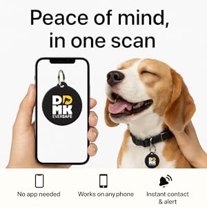 pet tag Super Durable & Waterproof Smart QR Technology No Subscriptions or Batteries Personalized