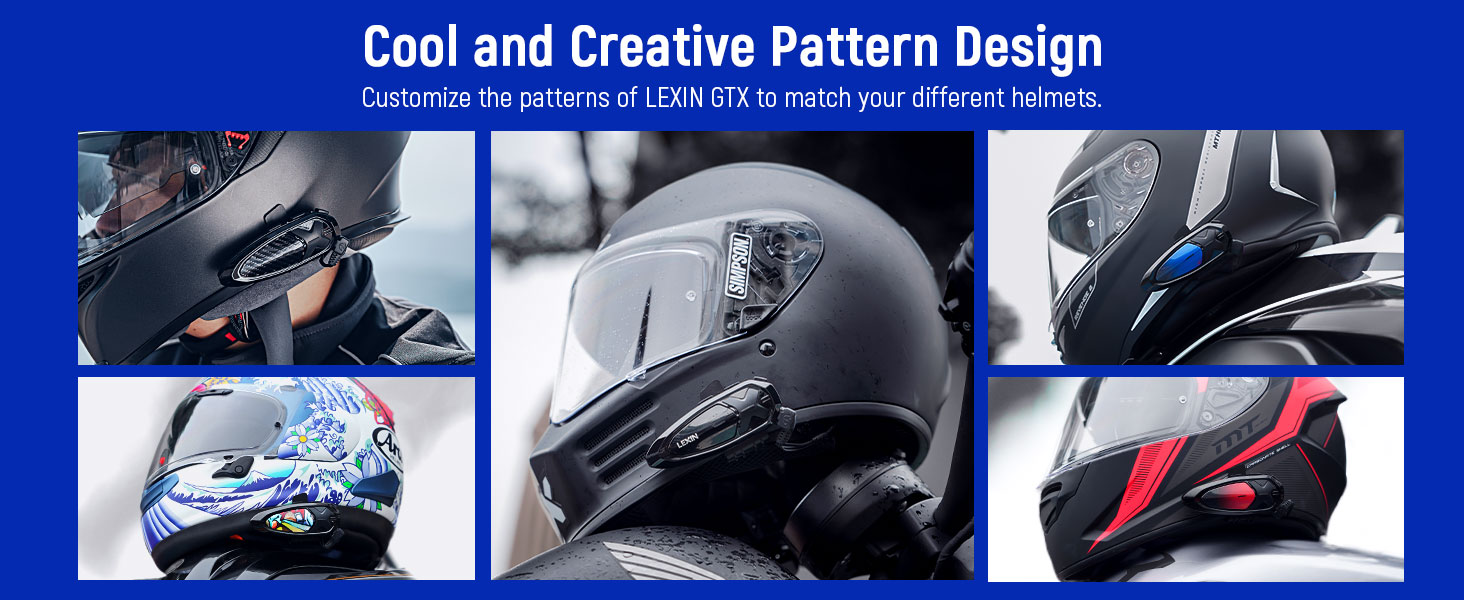 LEXIN GTX Motorcycle Bluetooth Headset, 10 Riders Helmet