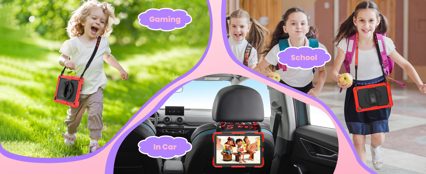 SEYMAC stock case for Samsung Galaxy Tab with portable Shoulder Strap