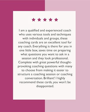 Pink and purple client testimonial