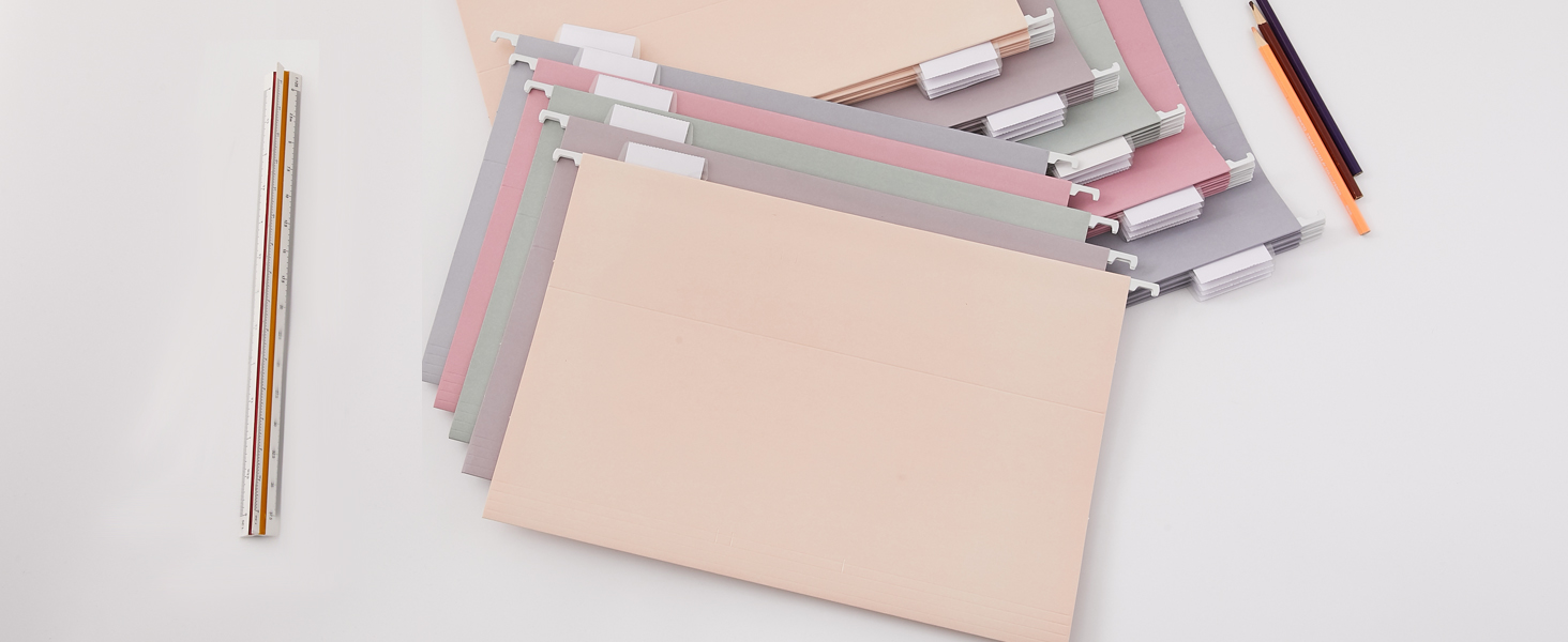 Y YOMA 25 Pack Legal Size Colored Hanging File Folders