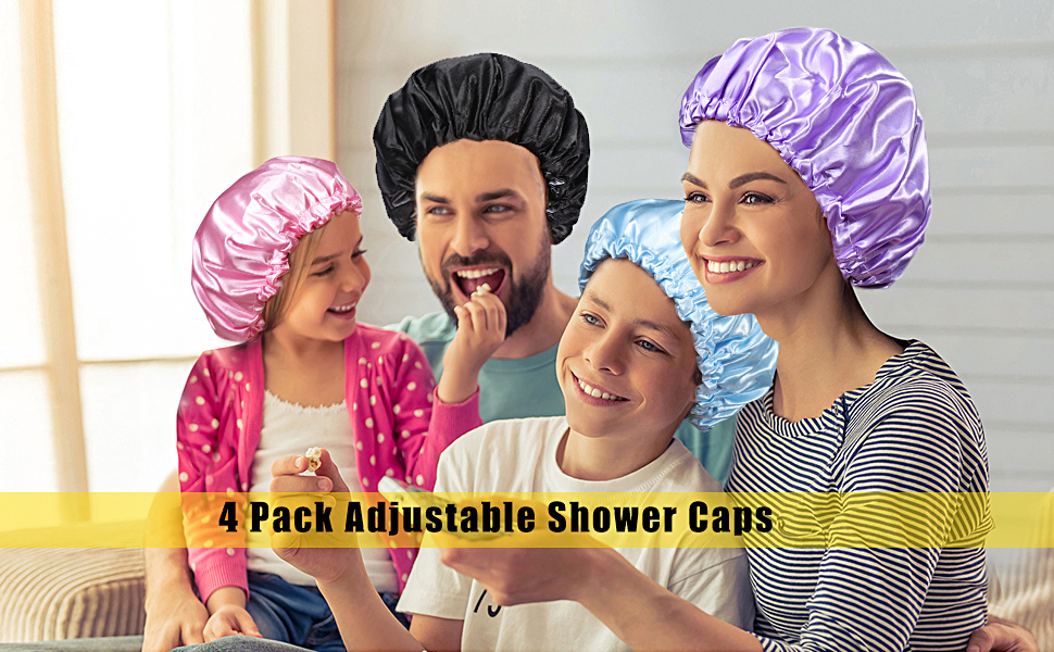 4 Pack Shower Cap