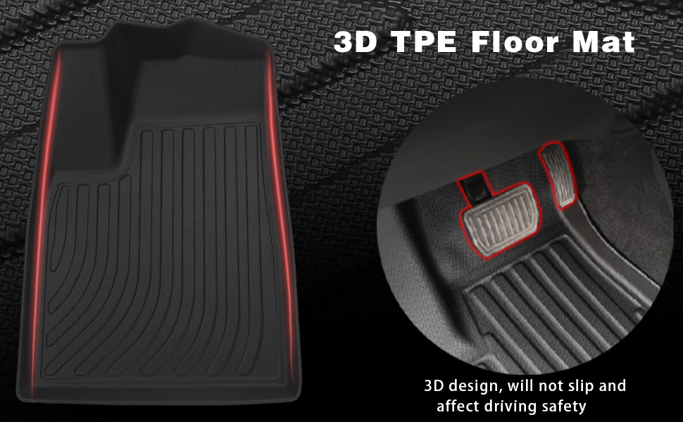 TSLAUCAY Tesla Model X Floor Mat 2022 2023 Model X Mats 7