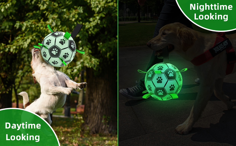 Glow in The Dark Dog Toys Soccer Ball