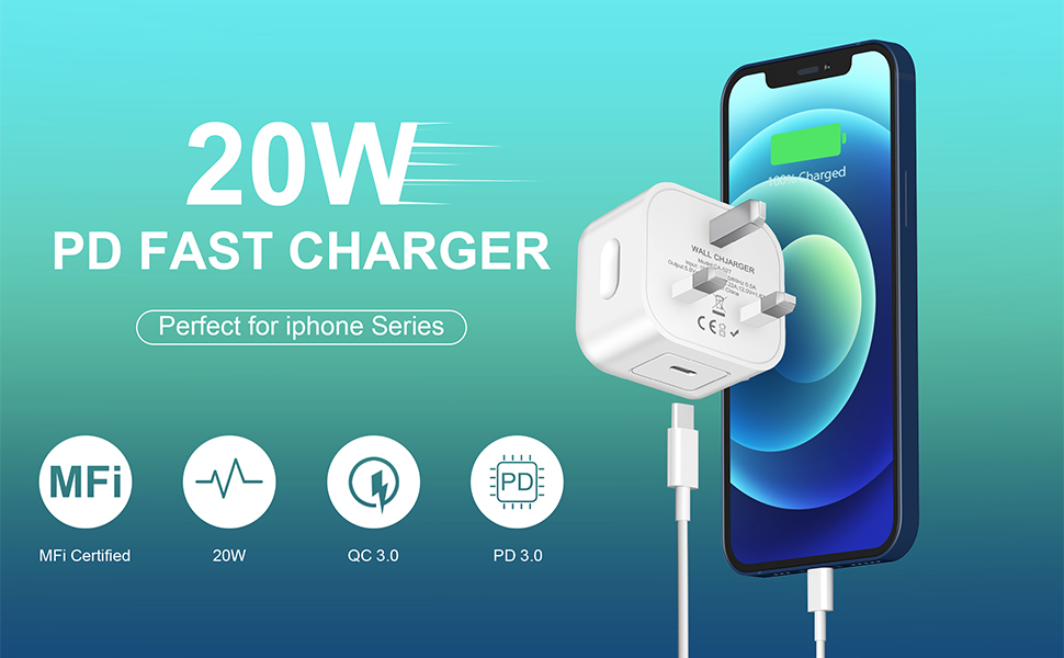 Novobit iPhone Charger Super Fast Charging [MFi Certified] iPad Charger
