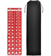 XUNTOP 28 Thread Checker with Portable Plush Bag, Standard/Metric Size Bolt and Nut Identifier Ga...