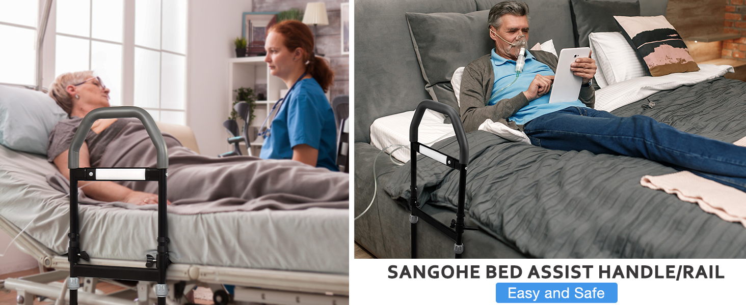Sangohe Bed Rail for Elderly, Safety Bed Rails with Motion