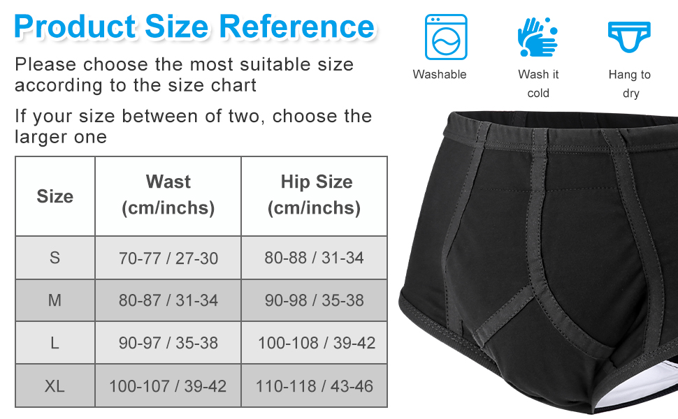 Mens Incontinence Pants, Washable Protective Pants Incontinence