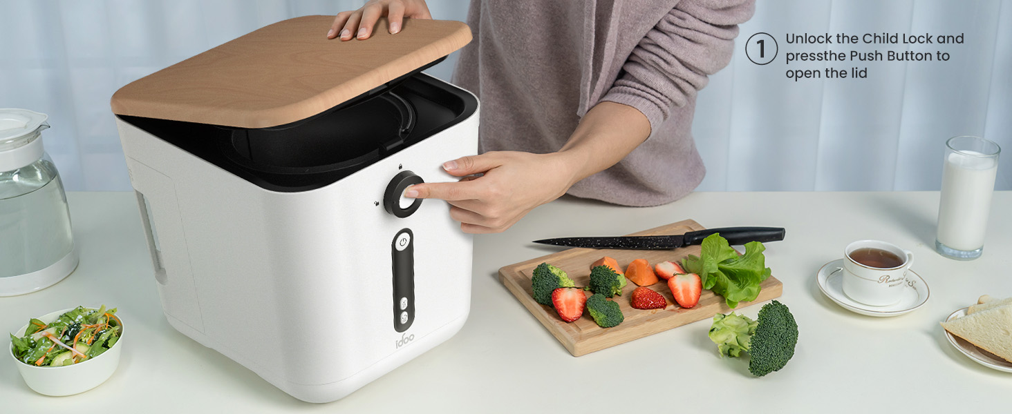 iDOO Smart Electric Kitchen Composter, Compost Bin
