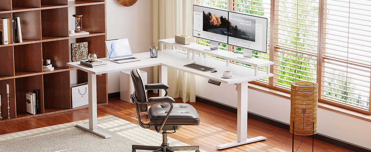 L shaped standing desk