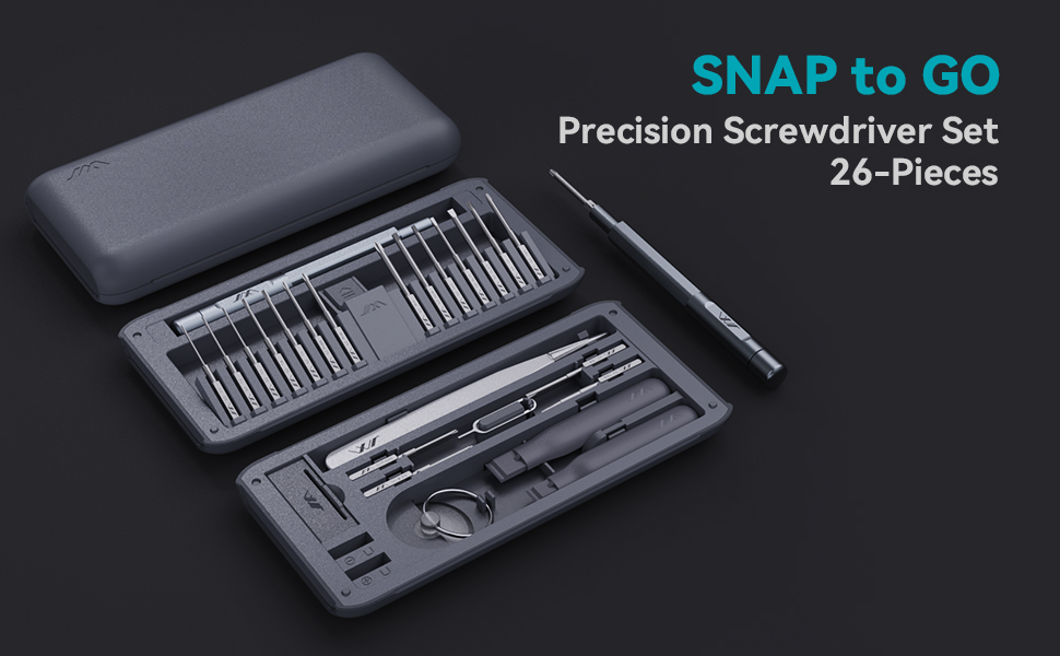 JIMIHOME Precision Screwdriver Set with Tweezers Repairing Magnetic Screwdriver Kit of 26 Pieces