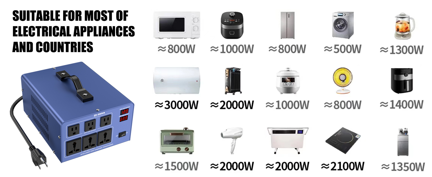 500W Voltage Converter Auto Transformer,110/120/220/240V