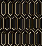 Safiyya Peel and Stick Wallpaper Geometric Wallpaper Gold and Black Contact Paper Gold Black Text...