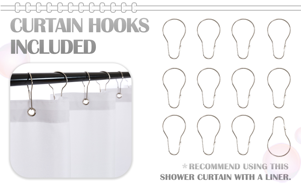 jinchan Small Stall Shower Curtain 36x72 inches Fabric