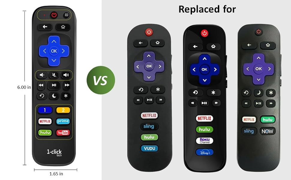 Replaced for Roku Remote-RTO7H
