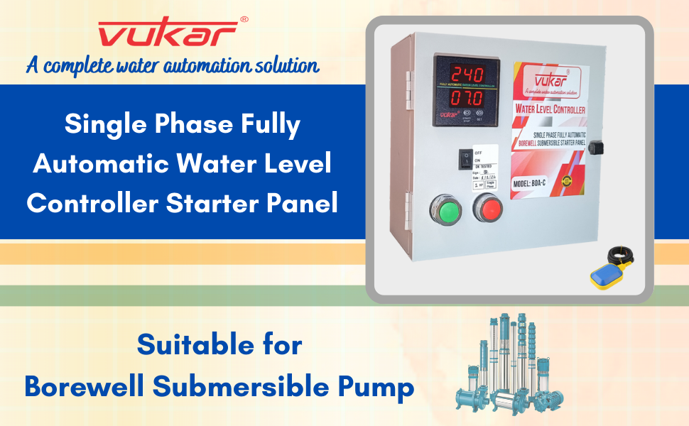 Vukar Single Phase Digital Fully Automatic Water Level Controller