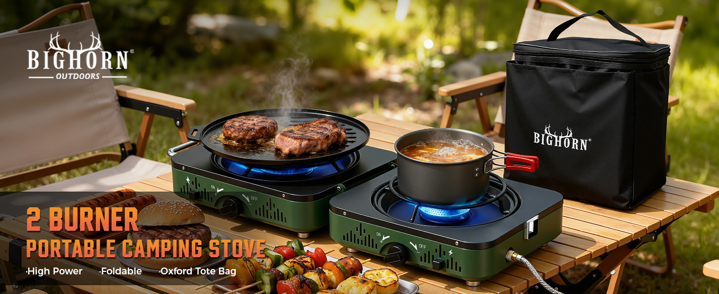 2 burner camping stove