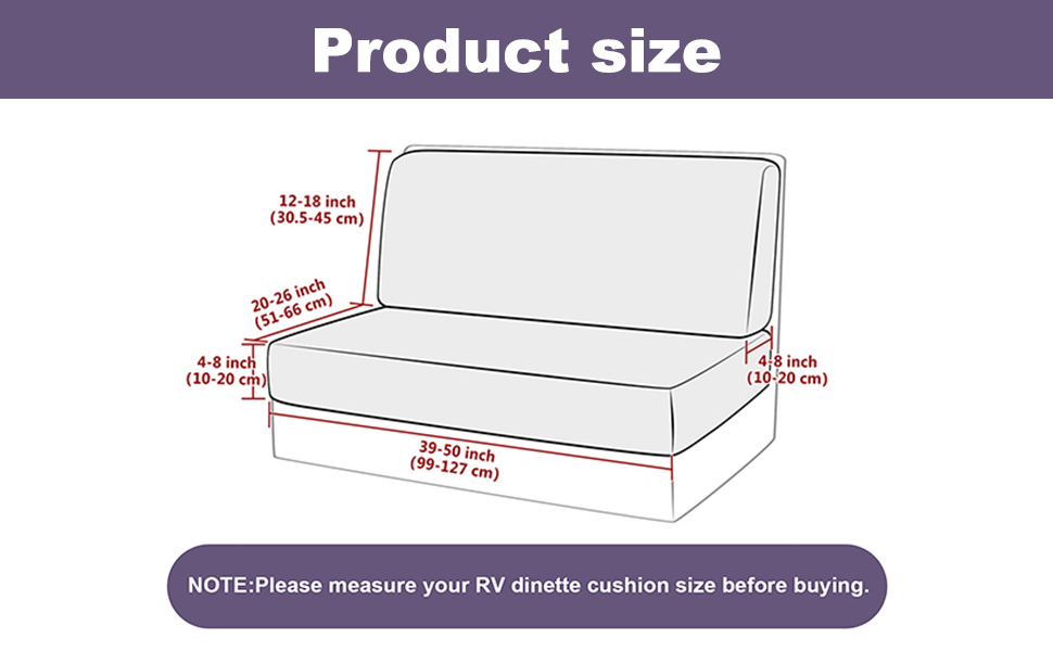 EcoAncheng RV Cushion Covers Stretch Camper Car