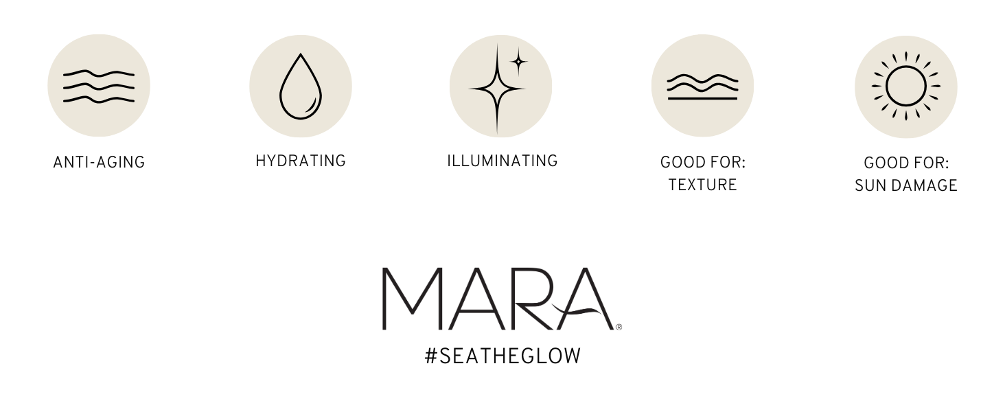 MARA Sea Vitamin C Serum is anti-aging, hydrating, illuminating, and good for texture and sun.