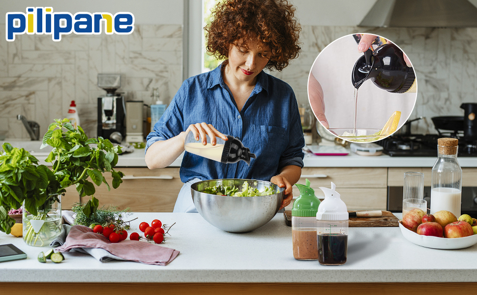 Salad Dressing Shaker Container For Mixing Ranch And Sauce