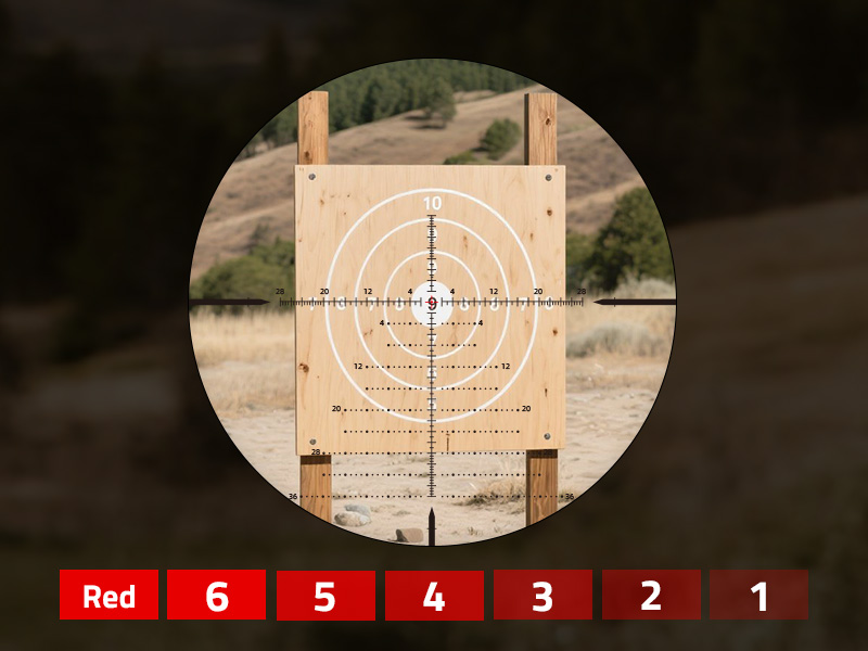 this cvlife scope has 6 Intensity Inconsecutive Levels of lighting