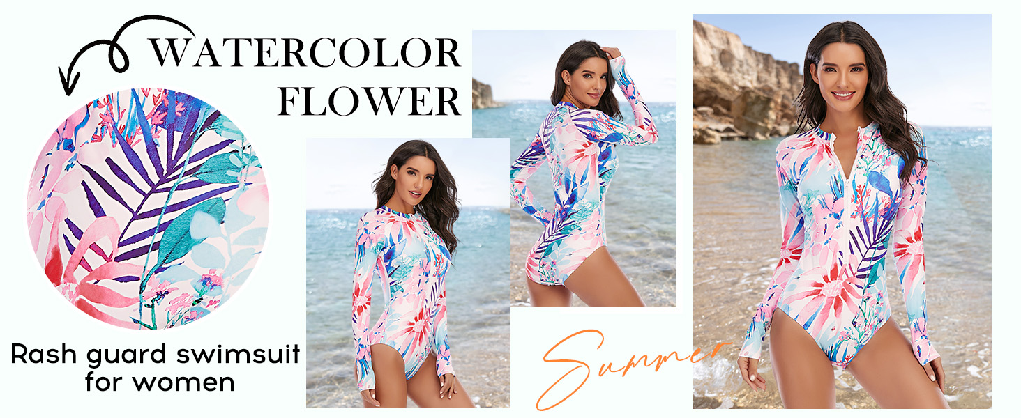 womens one swimsuits for women long sleeve swimsuit rash guard long sleeve one for womens