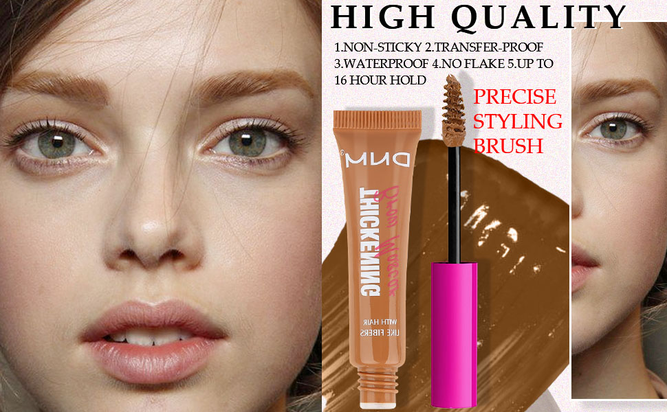 Tinted Thickening Brow Mascara,Brow Fast Sculpt,Waterproof