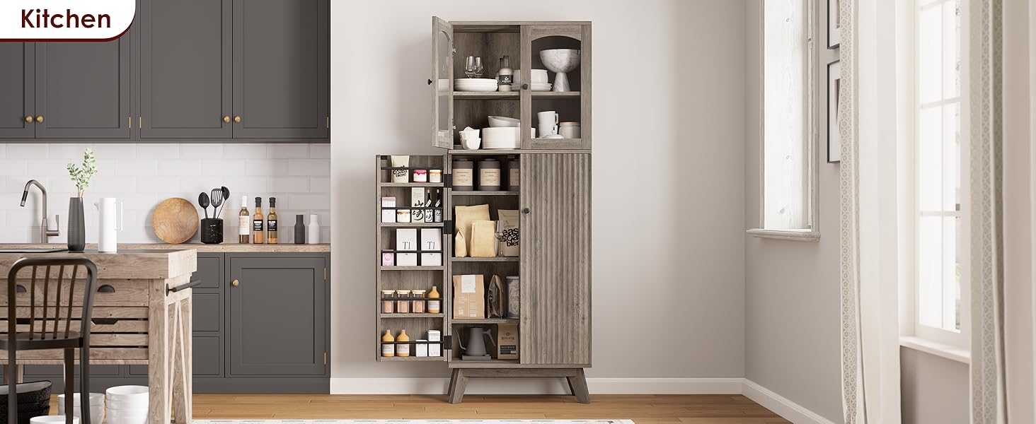 Kitchen Pantry Storage Cabinet