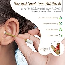 Wiederverwendbare Wattestäbchen aus bambus | Waschbare Ohrstäbchen | Ohrenstäbchen aus Bambus