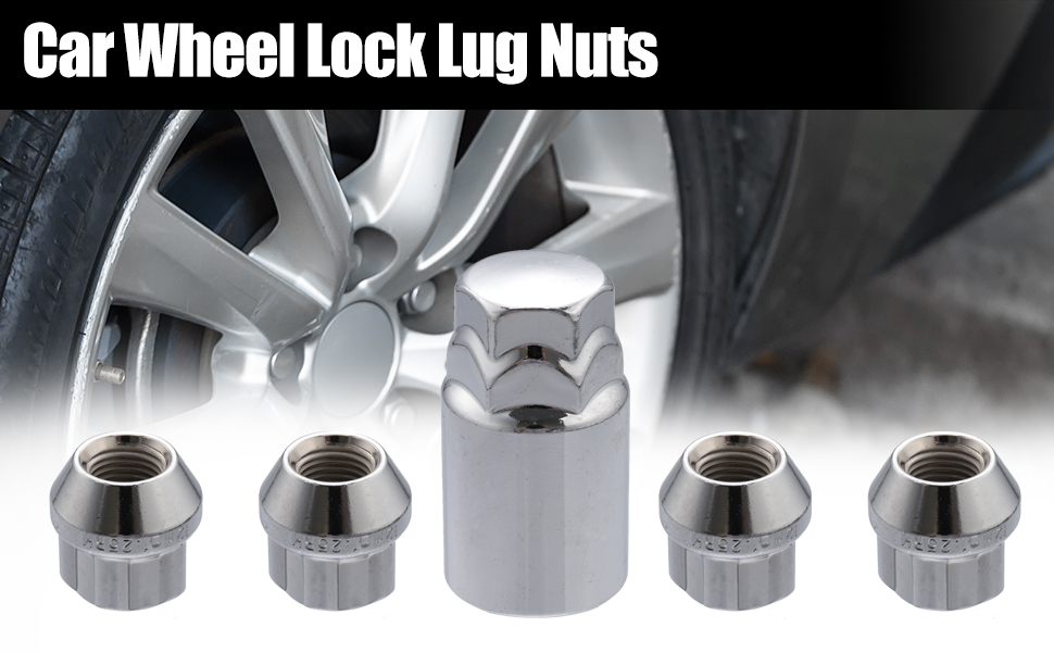ACROPIX M12x1.25 Car Wheel Lock Lug Nuts Set Anti Theft Lug
