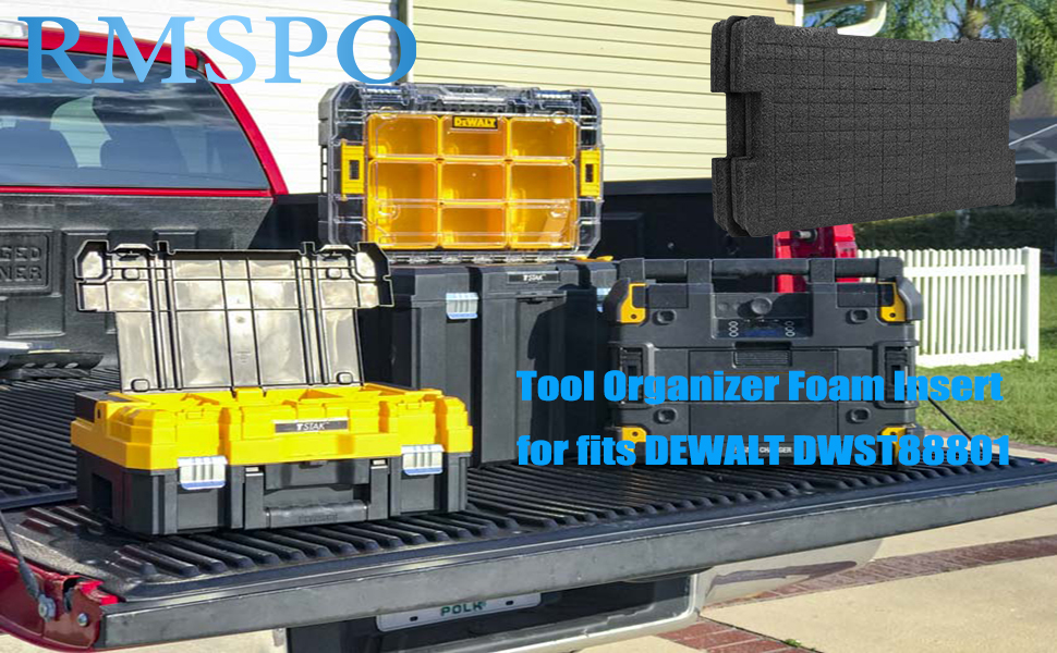 DWST88801 TSTAK Tool Organizer Foam Insert(2Pcs) for fits DEWALT Tool Box DWST17808, DWST17807
