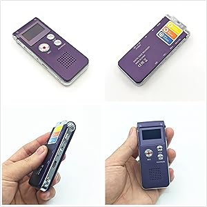 MP3 ミュージックレコーダー パープル Amazon.com: 16G Voice Activated Small Spy Digital Sound