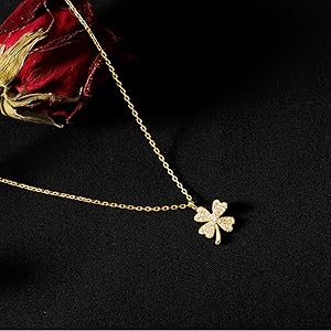 アクセサリー CMW-UNKNOWN 4HEART CLOVER LUCK Necklace Handmade Four Leaf Clover Necklace | Bayou Glass Arts