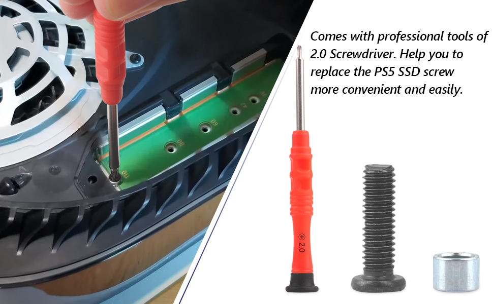 RongZy SSD Screws for Sony Playstation 5 PS5 Solid State Drives Screw