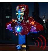 BRICKSHINING LED Lighting Compatible with Lego Iron Man MK4 Bust 76327，Light Kit Compatible with ...