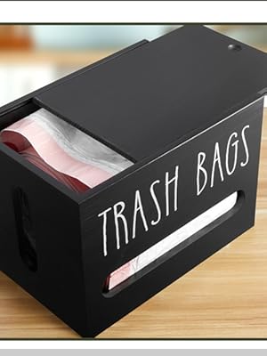 Wooden Trash Bag Holder Wall Mount