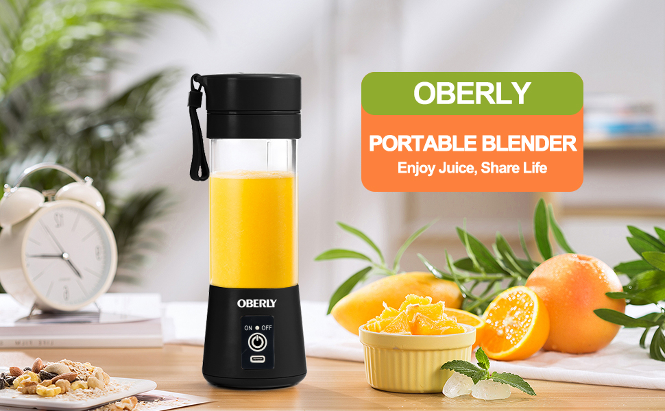Portable Blender for Shakes and Smoothies, OBERLY Personal Blender for