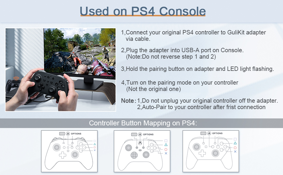 AKNES Bluetooth Controller Adapter, Gulikit Goku Adapter