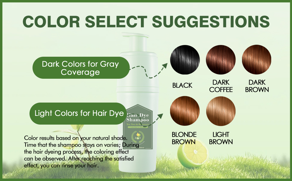 dark color covers gray,light color dyes hair