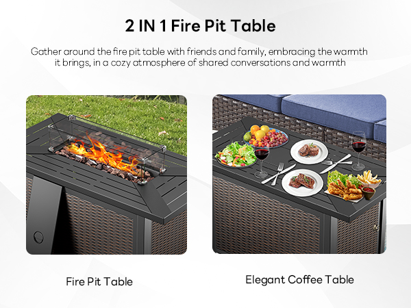 Amazon.com: Opohoro 5 Pieces Outdoor Wicker Patio Furniture