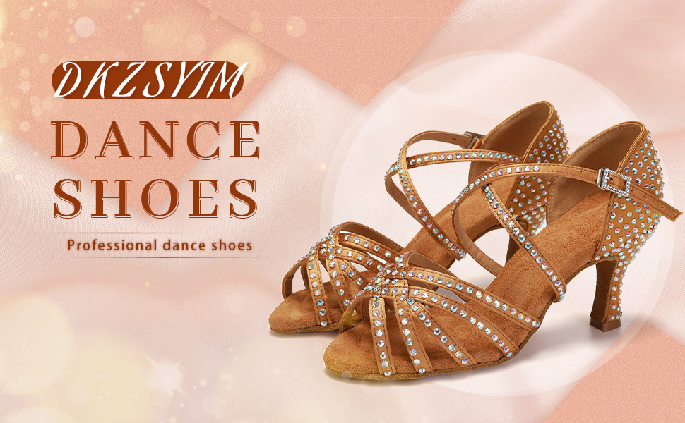 Amazon.com | DKZSYIM Women's Satin Latin Dance Shoes