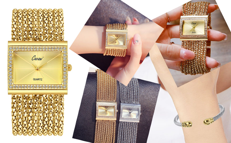 Amazon.com: Gosasa Women's Gold Silver-Tone Multi-Chain