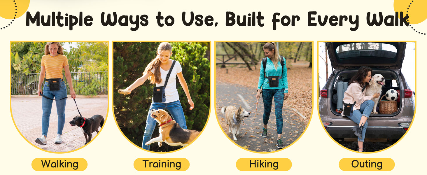 dog treat pouch pet training pouches holder snack fanny pack waist wearable carrier travel