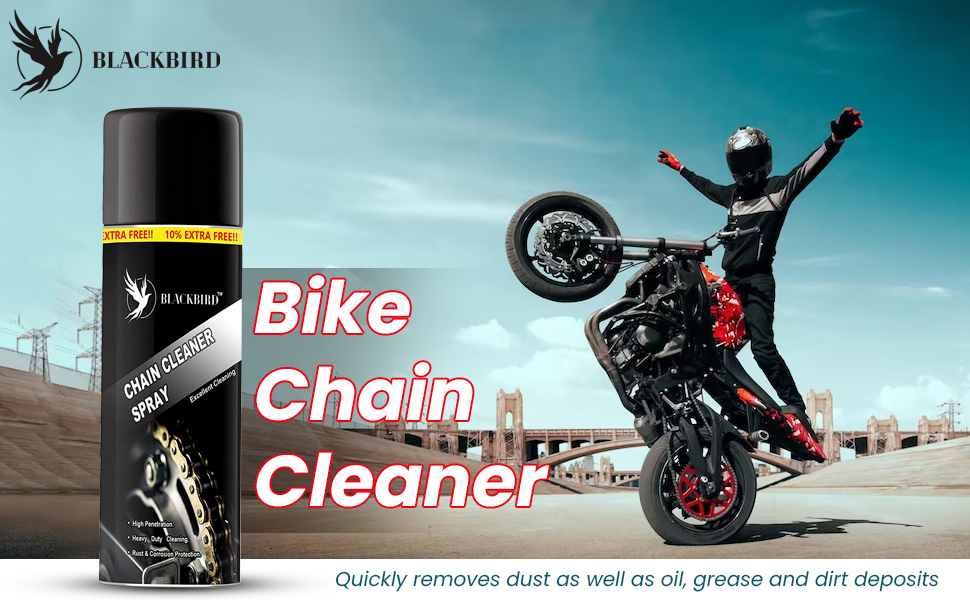 BLACKBIRD Bike Chain Cleaner Spray 500ML for Motorcycle & Chain Driven Machines Chain Dirt and