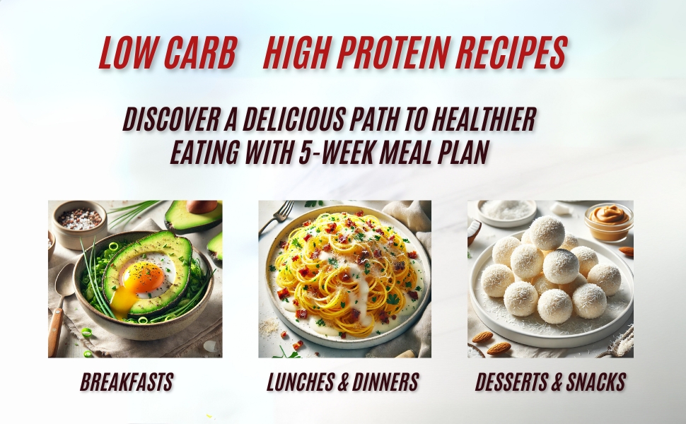 Low Carb High Protein Recipes: Breakfasts, Lunches, Desserts